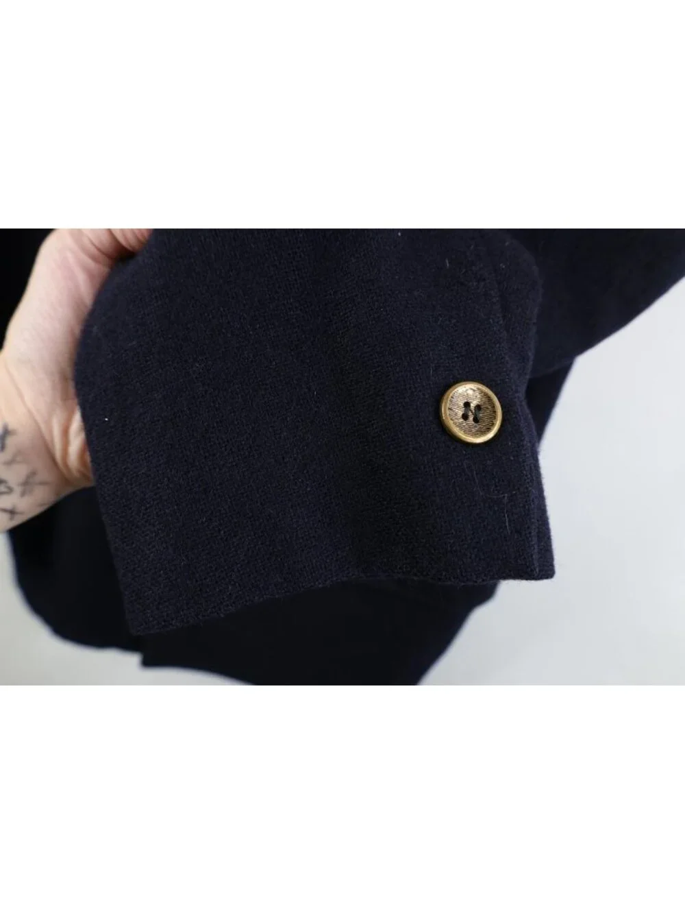 Vtg 70s Streetwear Mens 38L Wool Burlap Double Breasted Suit Blazer Jacket USA
